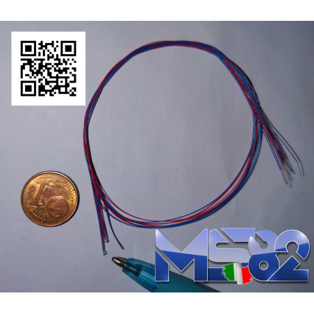5 PRE-WIRED 0402 SMD LEDs for model lighting, 13 colours