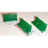 Large slatted benches, 2 seats