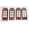 Arched station door, closed