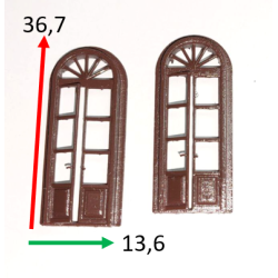 Arched station door with the door open
