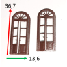 Arched station door with the door open