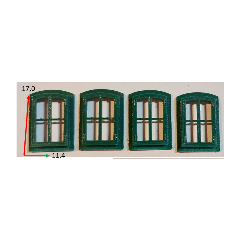 Low arched window, closed