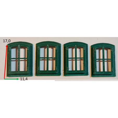Low arched window, closed