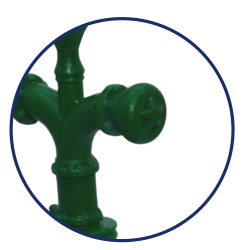 FS water column with motorised swivel arm, green
