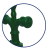 FS water column with motorised swivel arm, green