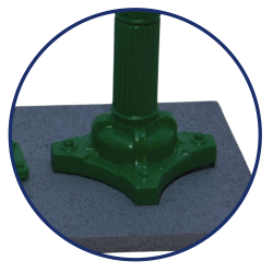 Colonna idrica FS con braccio girevole motorizzabile verde