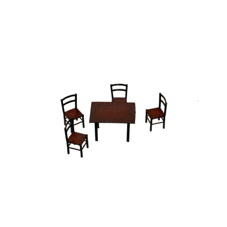 Table + 4 chairs kit